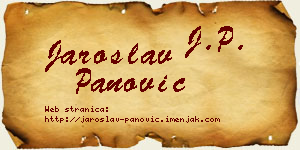 Jaroslav Panović vizit kartica
